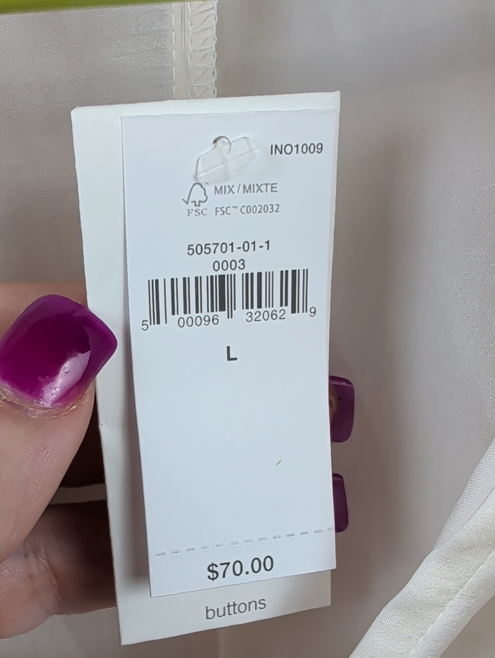 Banana Republic Cream Tie-Neck Blouse Large New Nwt - Picture 4 of 6